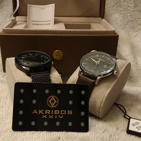 NWT/B Authentic TWO Akribos  XXIV watches - Picture 6 of 16